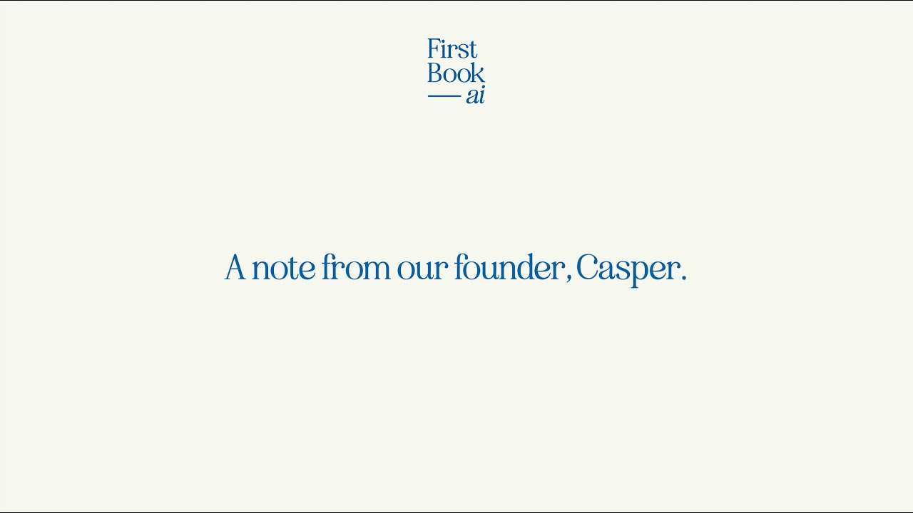 First Book ai demo video