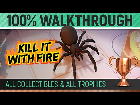 Kill It With Fire - 100% Full Game Walkthrough 🏆 All Collectibles & Trophies / Achievements