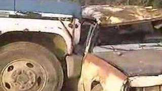 The 10,000 pound GMC 6000 Crashing into the Impala Wagon