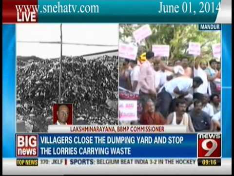 News9 - Mandur villagers protest against dumping Part 2