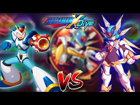 First Armor X Vs Copy X - Guild Boss | Mega Man X DiVE (Mobile Controls PvE)