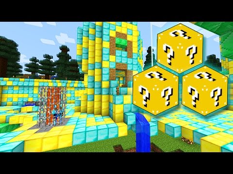 DIAMOND AND GOLD LUCKY BLOCKS MOD CASTLE WAR - MINECRAFT MODDED MINI-GAME!