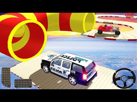 Police Mega Ramp Stunts Car Stunts Games - Impossible Police Car - Android GamePlay#3