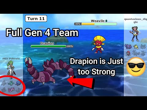 Full Gen 4 Team But it's just Drapion that Sweeps Everybody! (Pokemon Showdown) (National Dex)
