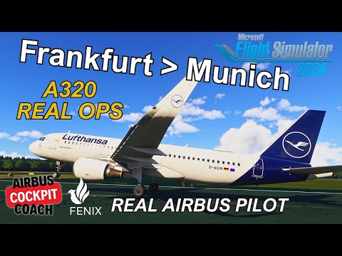 REAL Airbus Pilot Flies Frankfurt to Munich | Full A320 Flight in MSFS 2024