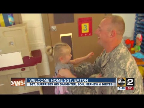 Sgt. Eaton returns home to surprise family