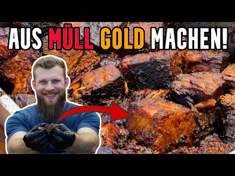 Das macht süchtig! BURNT ENDS vom Gasgrill | Reste grillen #1 | Beef Brisket Burnt Ends Rezept