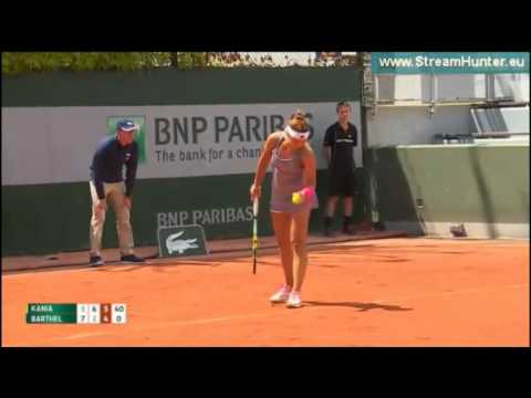 FO 2015: R1 (Q)Paula Kania (POL) d. Mona Barthel (GER) 57 62 64 II