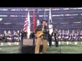 Ted playing national anthem at the Dallas Cowboys game.