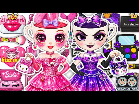 Paper DIY💖Unboxing BRAINROT BALLERINA Cappuccina x Espressona Skincare + Makeup Blind Box ASMR |Tana