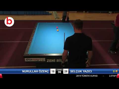 NURULLAH ÖZENÇ & SELÇUK YAZICI Bilardo Maçı - 2019 TÜRKİYE KUPASI 2.ETAP ERKEKLER-3.ÖN ELEME