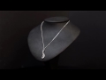 9ct White Gold Topaz Pendant Necklace