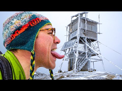 Hiking to the FROZEN Fire Tower of Mt Cardigan | 52 With a View | White Mountains New Hampshire