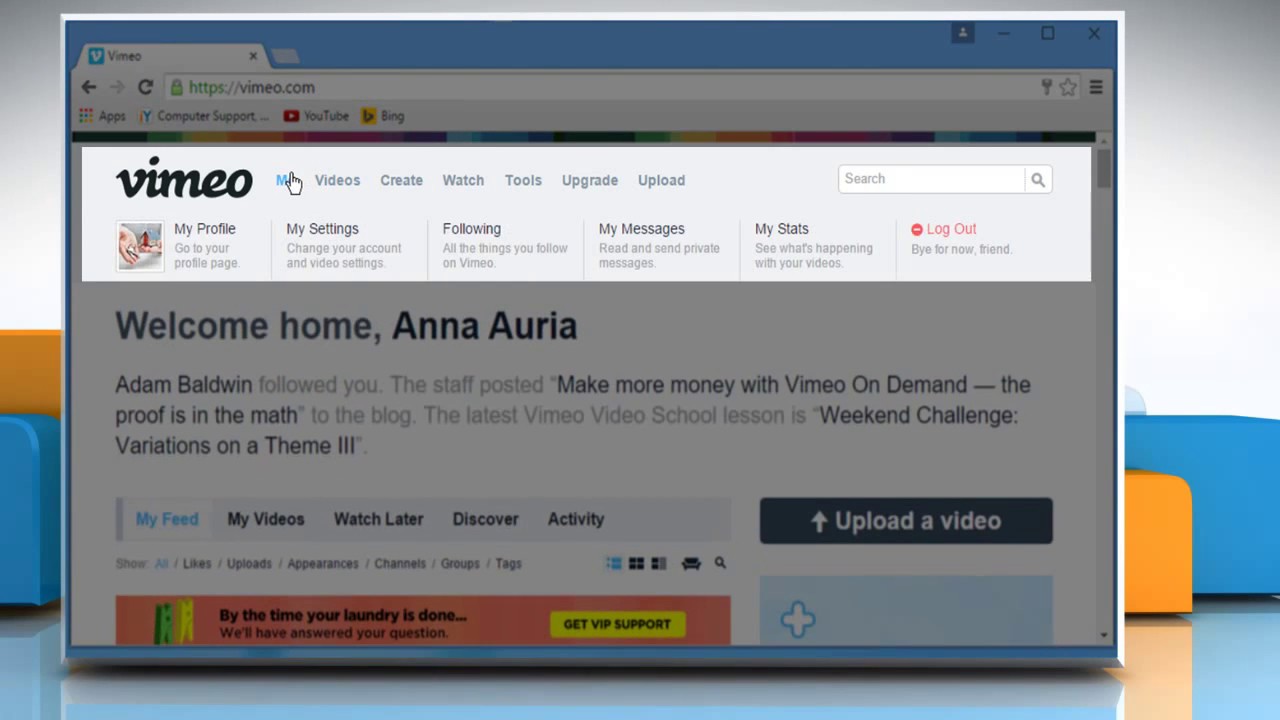 How to block someone on Vimeo :Tutorial