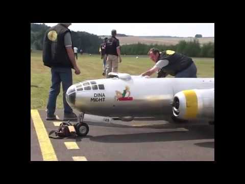 Incredible B 29 US Giant RC Bomber Displayed in  Michelstadt Germany