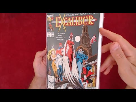 Reading Comics (Begins at 1:10:54): Excalibur #1, 1988 Marvel, Claremont, Davis, Neary, X-Men [ASMR] Video