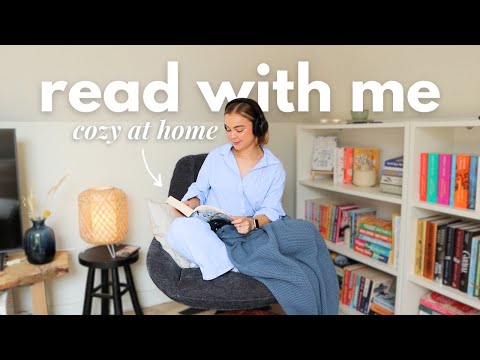 cozy read with me - at home 📚🕯️ (1 hour of reading body doubling & calm piano music)