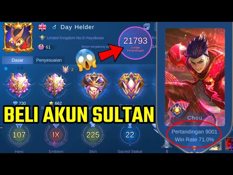 BANTU BELI AKUN SULTAN 20 JUTA CHOU 9000 MATCH ! SUPREME NO 6 HAYABUSA INI BOS