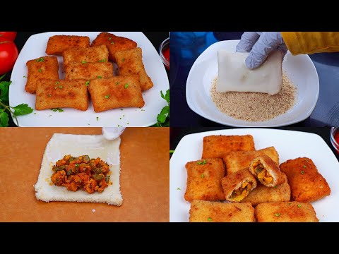 Chicken Tikka Pockets Recipe, Chicken Bread Pocket, Bread Bites,Iftar Snacks By Cooking With Passion