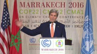 Secretary Kerry Delivers Remarks at COP-22