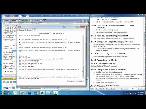 2.4.1.2 Packet Tracer – Skills Integration Challenge