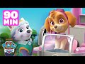 PAW Patrol Skye's Air Rescues! 🚁 w/ Everest & Chase | 90 Minute Compilation | Shimmer and Shine
