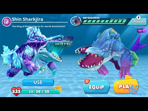 SHIN SHARKJIRA vs ABYSSAURUS! All stats maxed