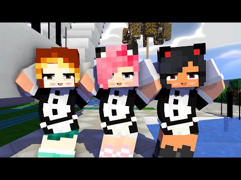 APHMAU MAID CREW CHICKEN WING SHUFFLE DANCE - MINECRAFT ANIMATION #shorts