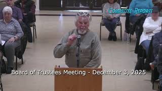 Board Meeting December 6 2025