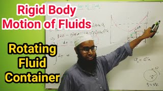 69.Rigid Body Motion of Fluid: Rotating Containers