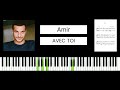 Amir Avec Toi BEST PIANO TUTORIAL COVER