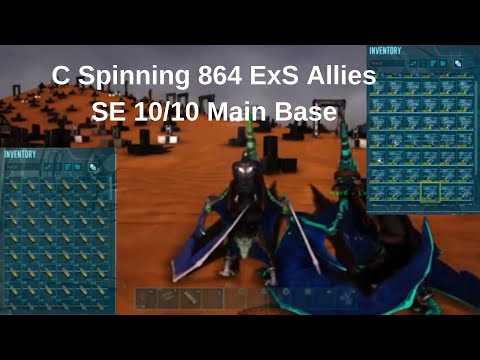 ARK OFFICIAL PS4 PVP - C Spinning ExS Allies SE 10/10 Main Base