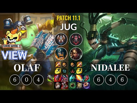 SG-S View Olaf vs Nidalee Jungle - KR Patch 11.1