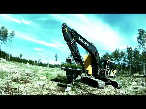 Field testing the MagMat carousel on a Bracke Planter tree planting machine [planteringsmaskin]
