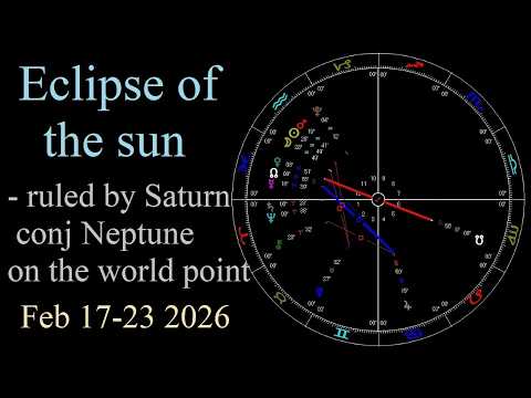 Astrology Feb 17-23 2026 -Consciousness Jolting Solar Eclipse -Saturn/Neptune -Venus trine Jupiter +