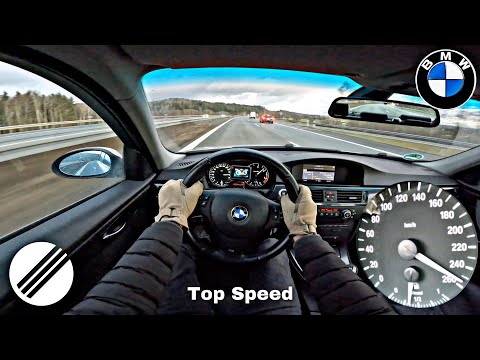BMW E90 320d Top Speed Drive on German Autobahn 🏎