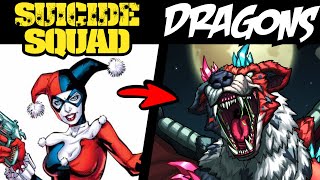 What if SUICIDE SQUAD Characters Were DRAGONS?! (Lore & Speedpaint)
