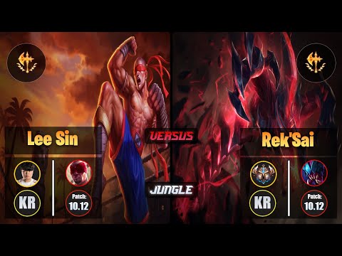 Clid LEE SIN (Jungle) [Conqueror] VS REK'SAI - Challenger KR Patch 10.12
