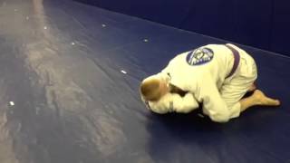 Dillon and Coach Mike training after Junior Black Belt Class