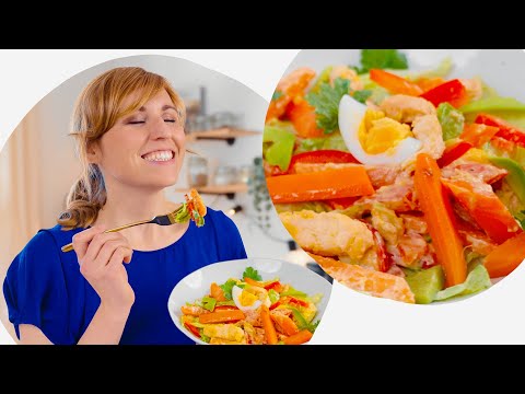 Salat mit Hähnchen - Thermomix Sommer Rezept