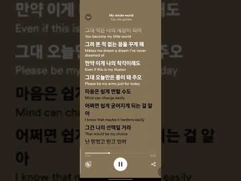 Car, the garden My Whole World (English Lyrics)