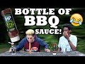 WHOLE BOTTLE OF BBQ SAUCE CHALLENGE VOMIT ALERT With A FORFEIT