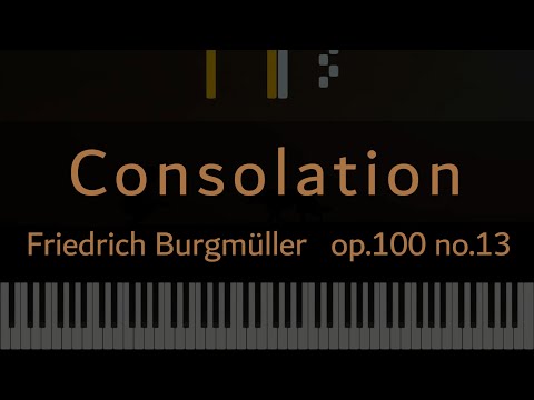 Consolation - Burgmüller  Op.100 No.13 (Piano Tutorial)