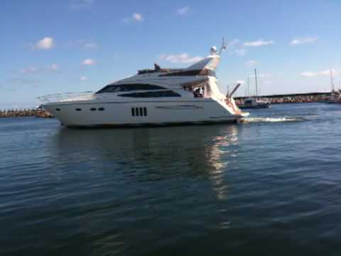 Princess 62 Yacht crashing in Dock in Læsø Harbour Denmark