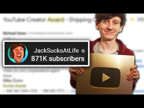 I tricked Youtube into giving me the 1 Million Sub Gold Play Button