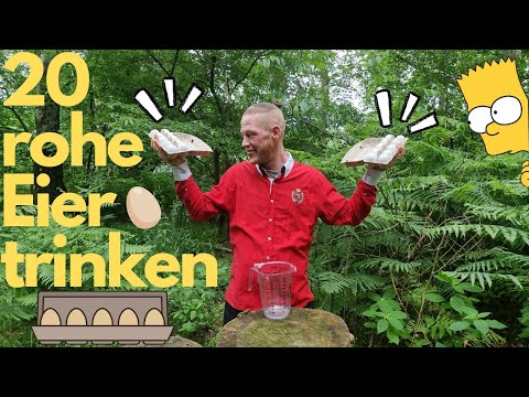 Gurkensohns Challenge 20 rohe Eier trinken !?