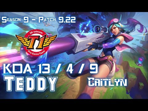SKT T1 Teddy CAITLYN vs HEIMERDINGER Bot - Patch 9.22 KR Ranked