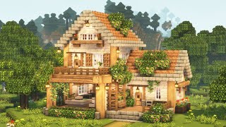 [Minecraft] 🌿✨ Cozy Cottagecore House Tutorial / Mizuno's 16 Craft Resource Pack