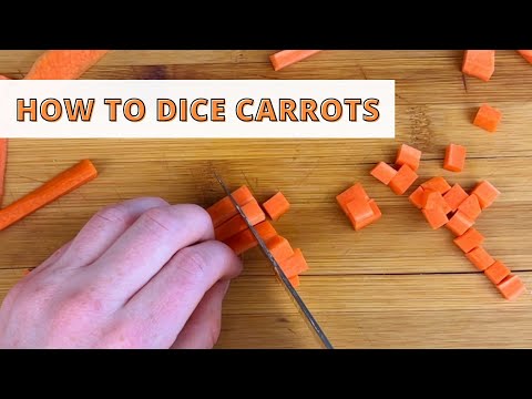 How to Dice Carrots Evenly (small & medium dice!)