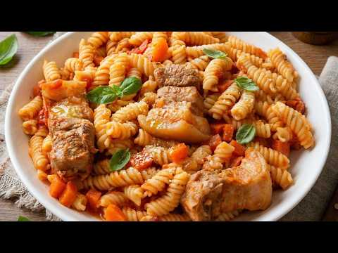 I Could Eat This Everyday! Easy, Flavorful and Perfect for Dinner. Tomato pasta and pork belly.